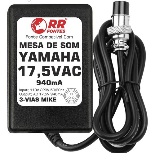 Fonte 17,5v Para Mesa Mixer Yamaha Mg12 Mg12/4 Fx, Mg124 N8 0