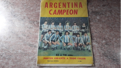 Argentina Campeón Mundial  1978 Reviposter Gigante 82 X 118 0