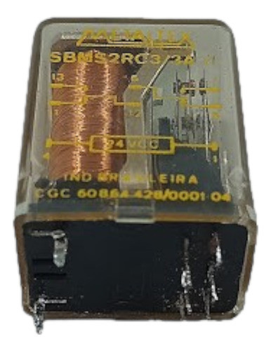 Relé Metaltex Sbms2rc3/3a-ci 24vcc 0