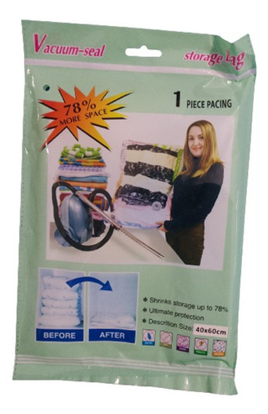 Pack 3 Bolsas Al Vacio Ropa 40x60 Cm - Ahorra 78% De Espacio 1