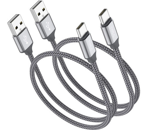 Cable Cargador Usb-c Oneker Corto De 30 Cm Gris Pack De 2 0
