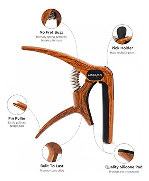 Cejilla De Guitarra Linrax C1, Cejilla De Aleación De Zinc 3 1 Cejilla De Guitarra Linrax C1, Cejilla De Aleación De Zinc 3 1