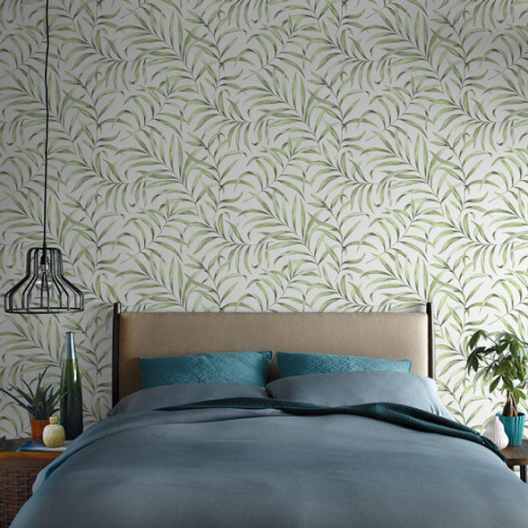 Empapelado Vinilizado 5614 Viva La Casa Hojas Verde 1