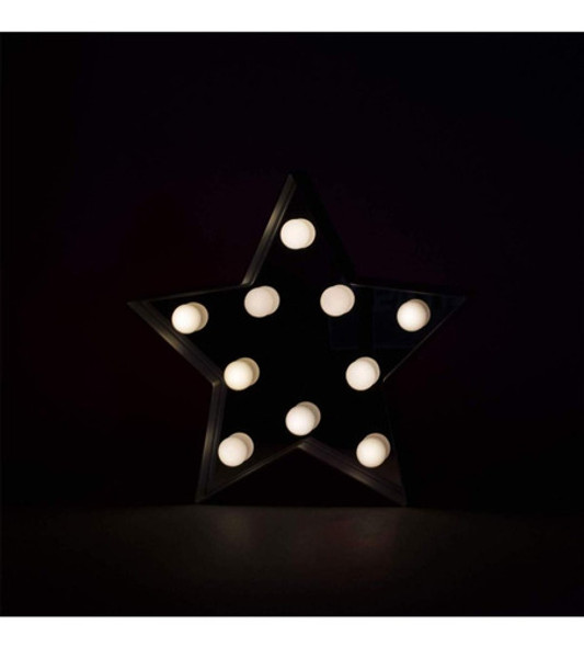 Luz Led Espejo Estrella Plateada A Pila 23cm Decoración 1 Luz Led Espejo Estrella Plateada A Pila 23cm Decoración 1