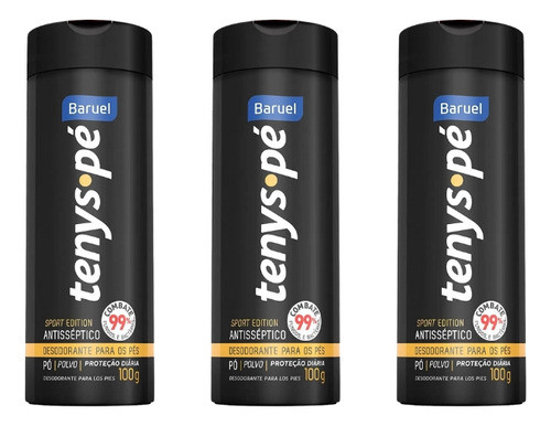 Talco Pes Tenys Pe Baruel Po 100g Sport Edition-kit C/3un 0