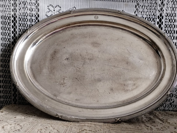 Buena Bandeja Antigua Elkington Numerada Guarda Luis Xvi 0