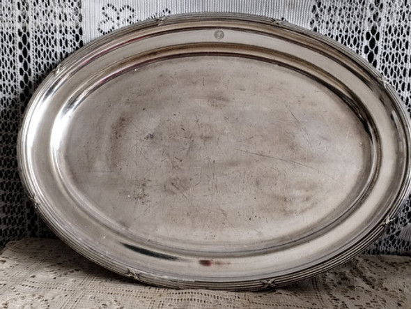 Buena Bandeja Antigua Elkington Numerada Guarda Luis Xvi 1