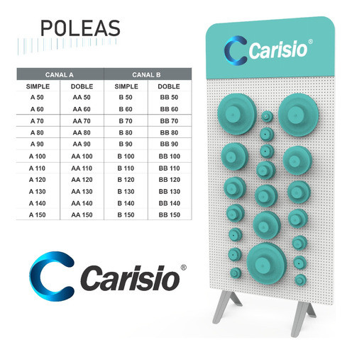 Polea Carisio De 80 Mm 1 Canal Fundición De Alta Resistencia 1