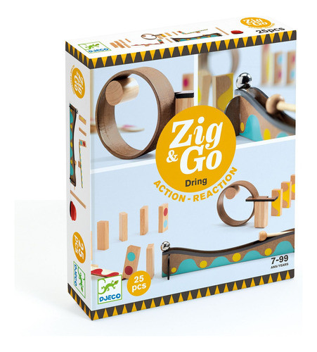 Zig & Go Dring 25 Piezas Juego Acción Reacción Djeco 0
