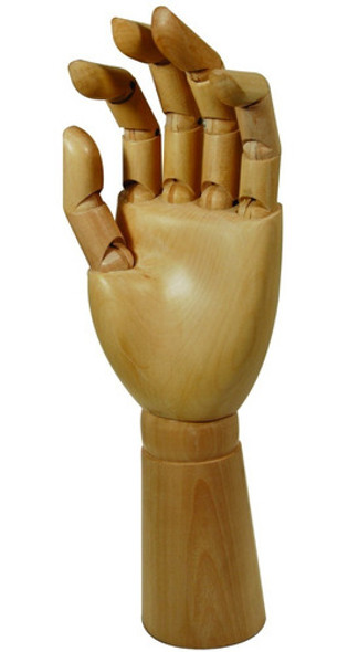 Mano Izquierda Articulada De Madera De 20cm!!! 0