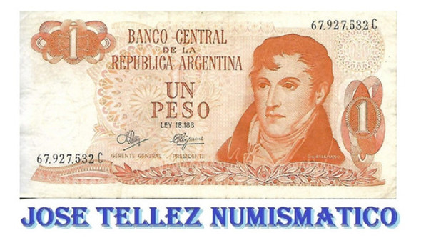 Bottero 2309 1 Peso Ley 18188 Serie C Mb+ Palermo 0