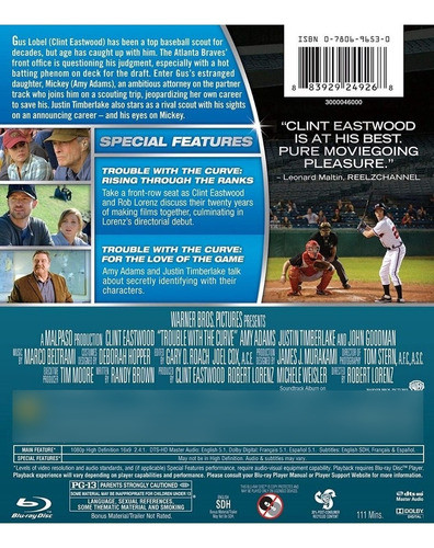 Blu-ray + Dvd Trouble With The Curve / Las Curvas De La Vida 1