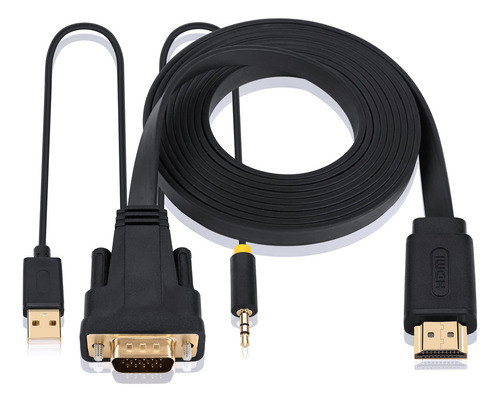 Yaodhaod Cable Vga A Hdmi, Cable Convertidor Vga Macho A Hdm 0