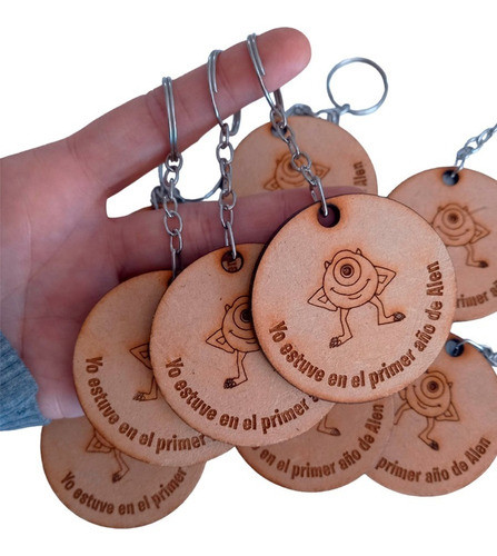 25 Llaveros Mike 5cm  Fibrofacil Personalizado Mdf 0