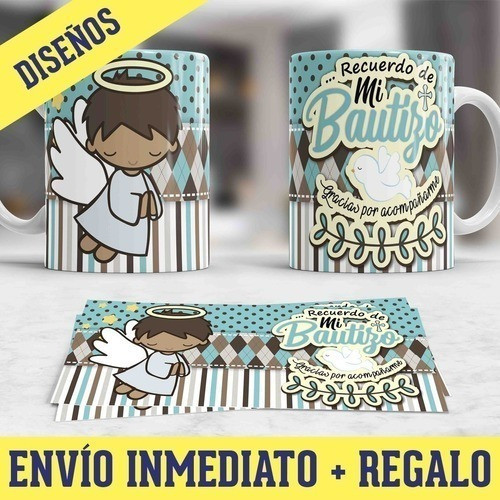 Kitplantillas Tazas Bautismo Sublimación M1 1