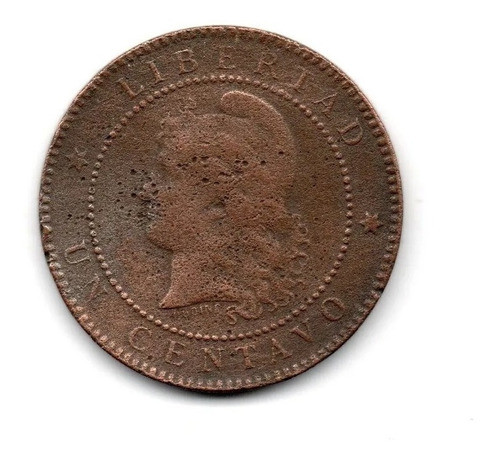 Moneda Argentina 1 Centavo De Patacon Cobre Año 1884 Cj#40 1