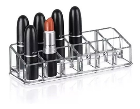 Organizador Acrílico Para Maquillaje Y 12 Labiales 0