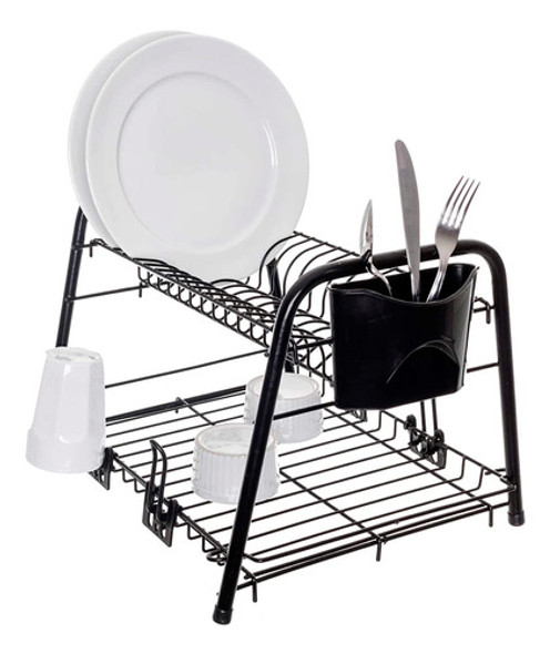 Escorredor De Louça Pratos 2 Andares Copos Talheres Cozinha 1