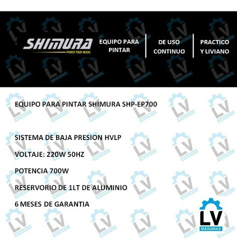 Equipo P/ Pintar A Soplete Shimura Uso Pro - 700w / 1 Litro 1