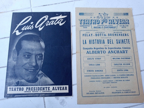 5 Antiguos Programas Del Teatro Presidente Alvear 1