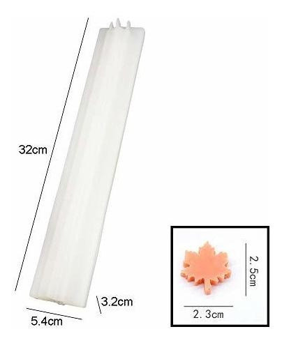 Molde De Silicona Tubo Dos Piezas Para Jabon / Hoja De Arce 1