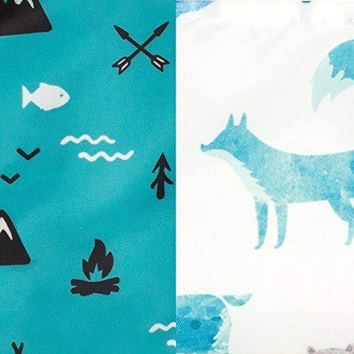 Bumkins Reutilizable 2 Piezas Snack Bag, Aire Libre / Fauna, 1