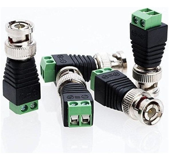 Conector Bnc Macho Balun Para Coaxial Cat5 A Camara De Vide 0