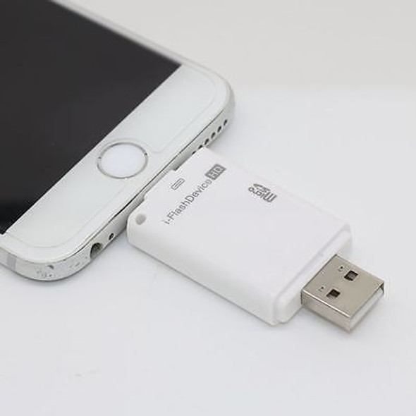 Iflash Drive Usb Otg Lector Tarjeta Microsd Para Apple Iphon 1