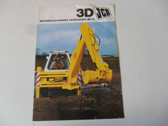 Folleto Jcb 3d Retroexcavadora Pala No Manual Tractor 0