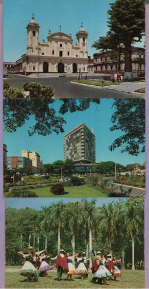 0155_lote De 3 Tarjetas Postales De Paraguay 0