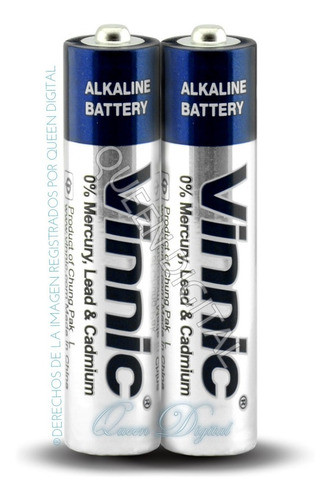 Pack X2 Pilas Aaa Alcalinas Vinnic Ecologica Máxima Duracion 0