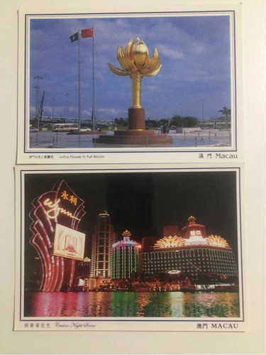 Lote 2 Postales Macau 2002 17x13 Cm 0