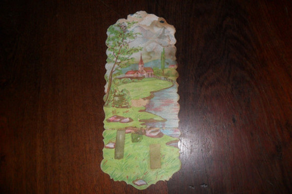 Antigua Papeleria Carton Plegable Iglesia 0