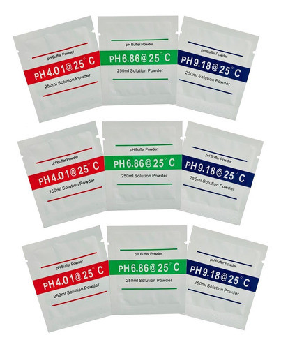 Combo Buffer Calibración Phmetro 9 Sobres: 4.01 6.86 9.18 0