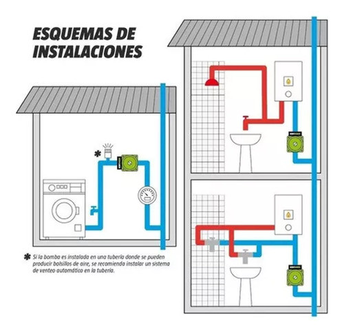 Bomba Presurizadora Elevadora Agua 2 Baños 100w 9 Metros 1