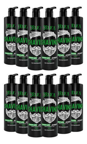 Shaving Gel De Barbear - Elfa For Man - Kit 12 Unidades 500g 0