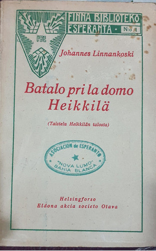 Libro En Esperanto- Edición De 1919 0