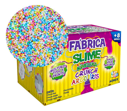 Fabrica De Slime Kimeleka Crunch Arco Iris Acrilex - Artkids 1