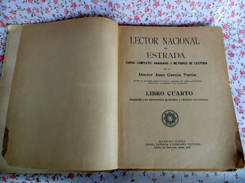 Lector Nacional De Estrada, Juan Garcia Puron Libro Cuarto 1