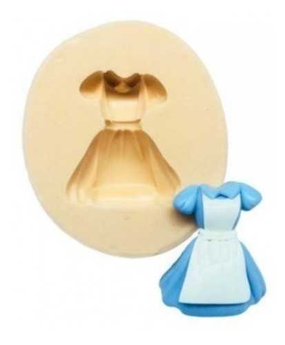 Molde De Silicone Alice Vestido Para Decorar 0