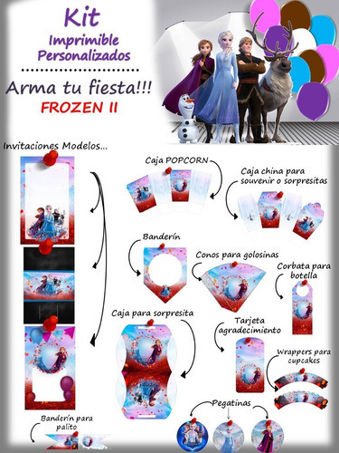 Kit Personalizado  Frozen Ii Para Imprimir 1