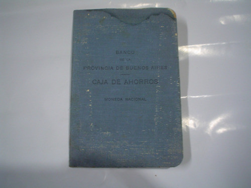 Banco Provincia Bs As Libreta Caja Ahorros Moneda Nacional 0