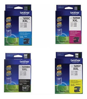 Kit 4 Cartuchos Brother Original Lc509 Bk Lc505 Mfc-j200 1