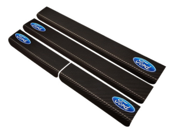 Cubre Zocalos Carbono Ford Ecosport L/nueva Logo Resinado 0