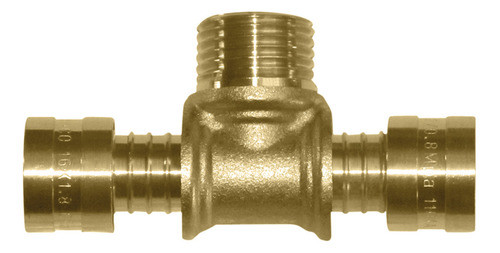 Tee Com Terminal Macho Metalico Para Pex Dn25 X 3/4  Amanco 0