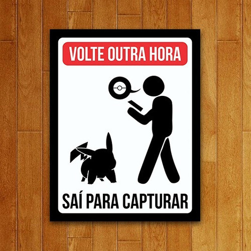 Placa Decorativa Gamer - Pokemon Go 0