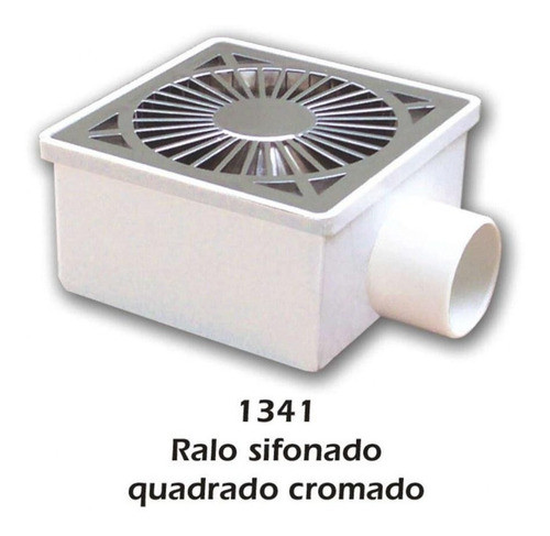 Pack 4 Cajas Sifonada Para Ducha De Pvc Tapa Cromada Grap 1