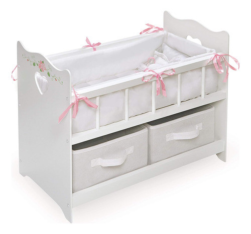 Cama De Muñecas Badger Basket Con Storage Para Muñecas De 51 0