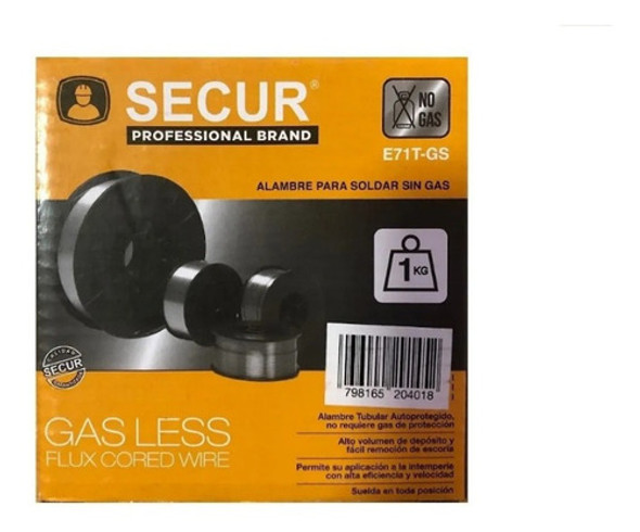 Alambre Mig Secur Para Soldar Sin Gas 1kg 0.8mm - Sas 0