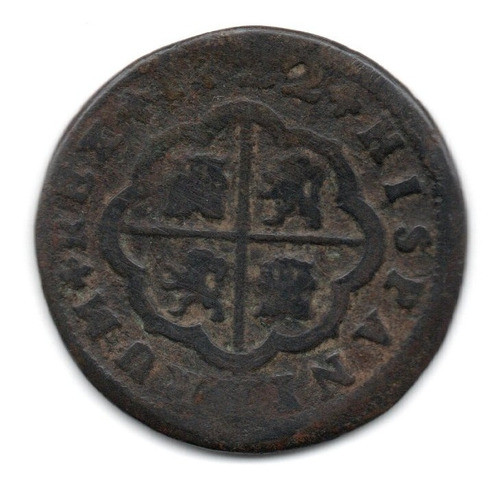 España Moneda 2 Reales Año 1722 Felipe V Falsa De Epoca 1